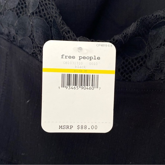 NWT Intimately Free People Premonitions Black Lace Asymmetric Bodycon Slip Dress - Picture 11 of 16